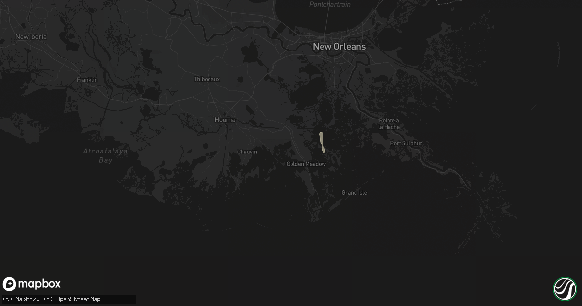 Hail map in Galliano, LA on August 23, 2026