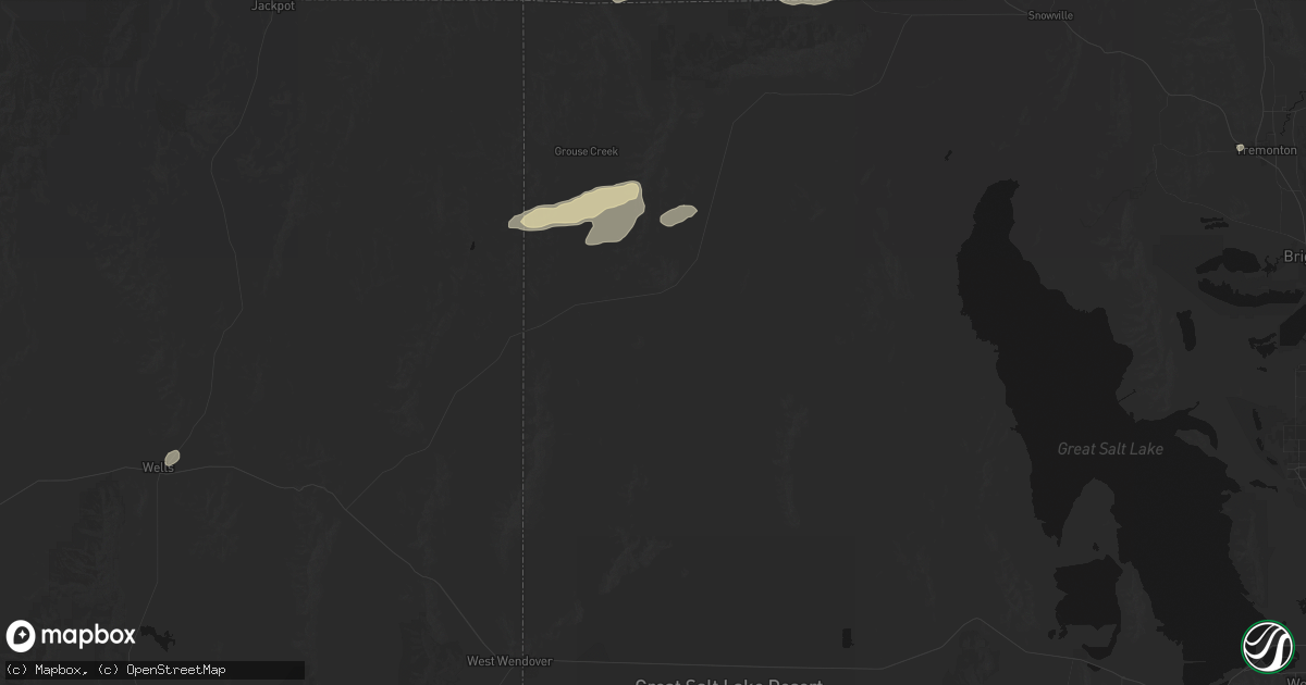 Hail map in Grouse Creek, UT on August 23, 2026