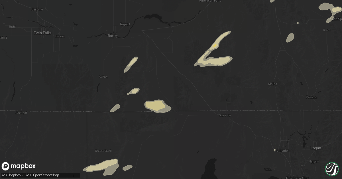 Hail map in Malta, ID on August 23, 2026