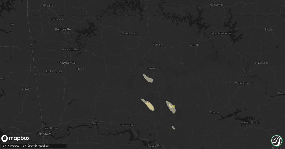 Hail map in Parthenon, AR on August 23, 2026