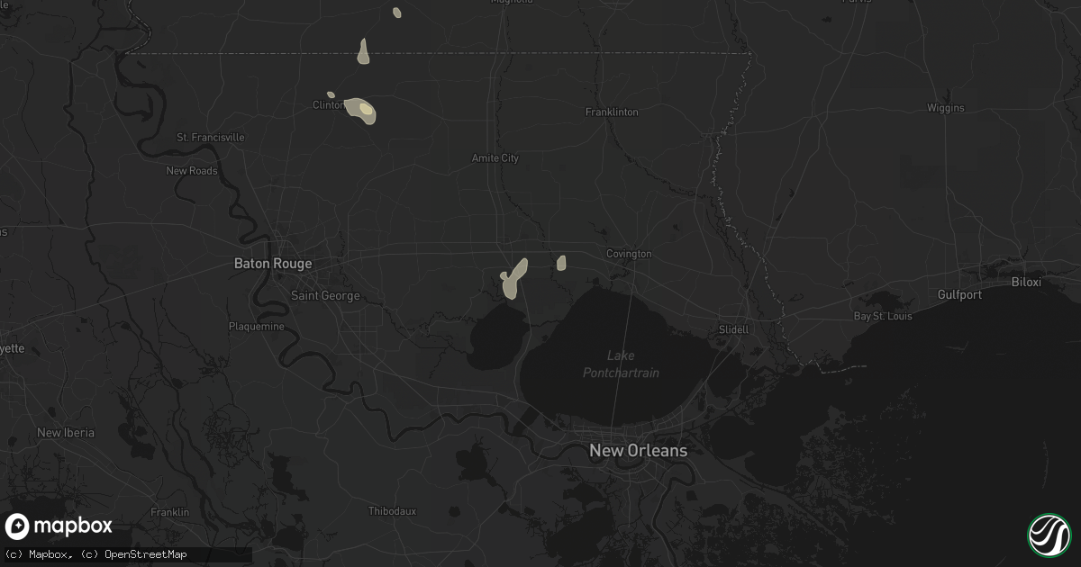 Hail map in Ponchatoula, LA on August 23, 2026