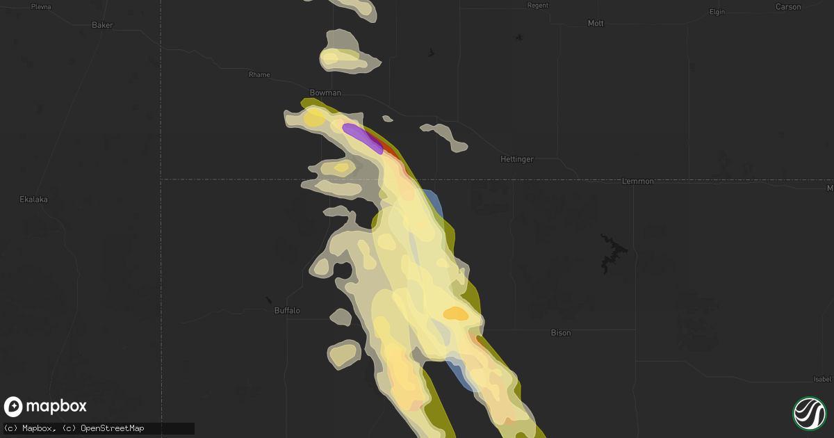 Hail map in Ralph, SD on August 23, 2026