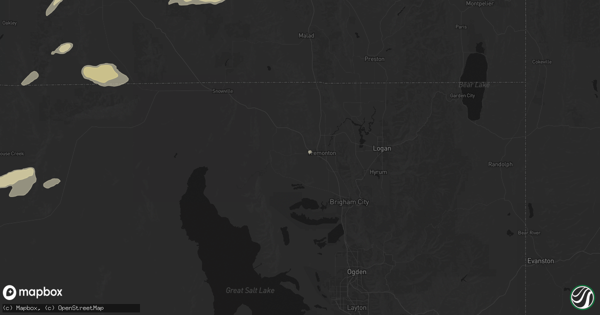 Hail map in Tremonton, UT on August 23, 2026