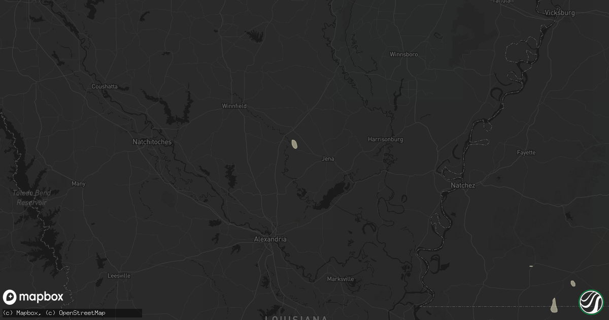 Hail map in Trout, LA on August 23, 2026