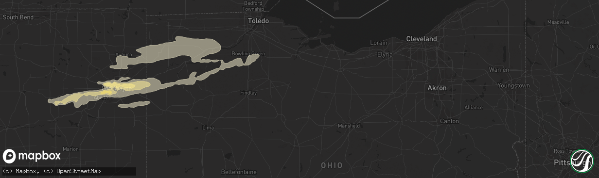 Hail map in Dayton, OH on August 24, 2011