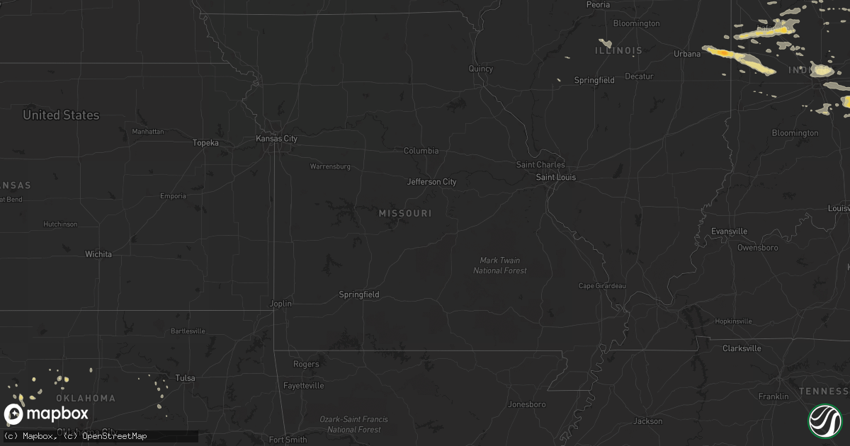 Hail map in Illinois on August 24, 2011