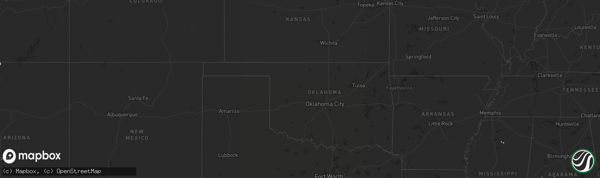 Hail map on August 24, 2013