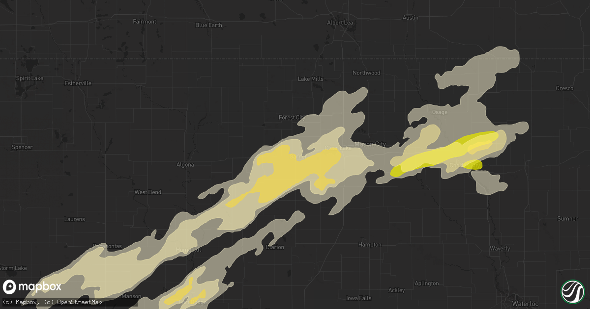 Hail map in Garner, IA on August 24, 2014