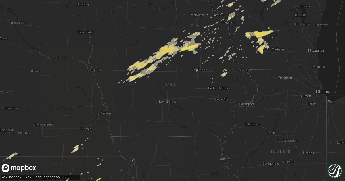 Hail map in Iowa on August 24, 2014