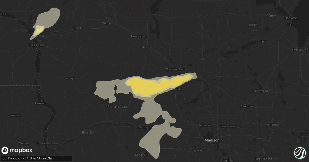 Hail map in Reedsburg, WI on August 24, 2014