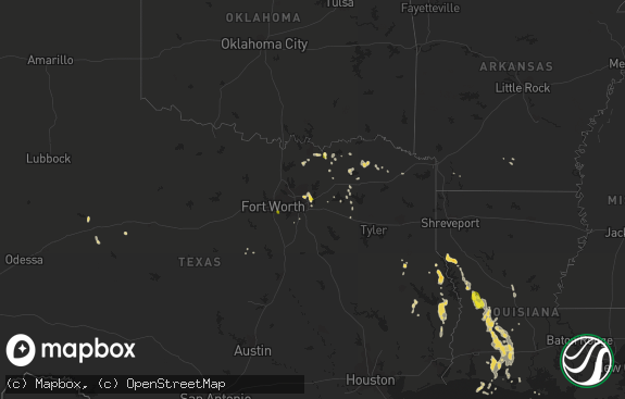 Hail map preview on 08-24-2015