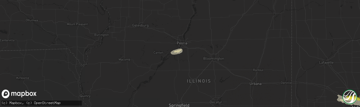 Hail map in Pekin, IL on August 24, 2016