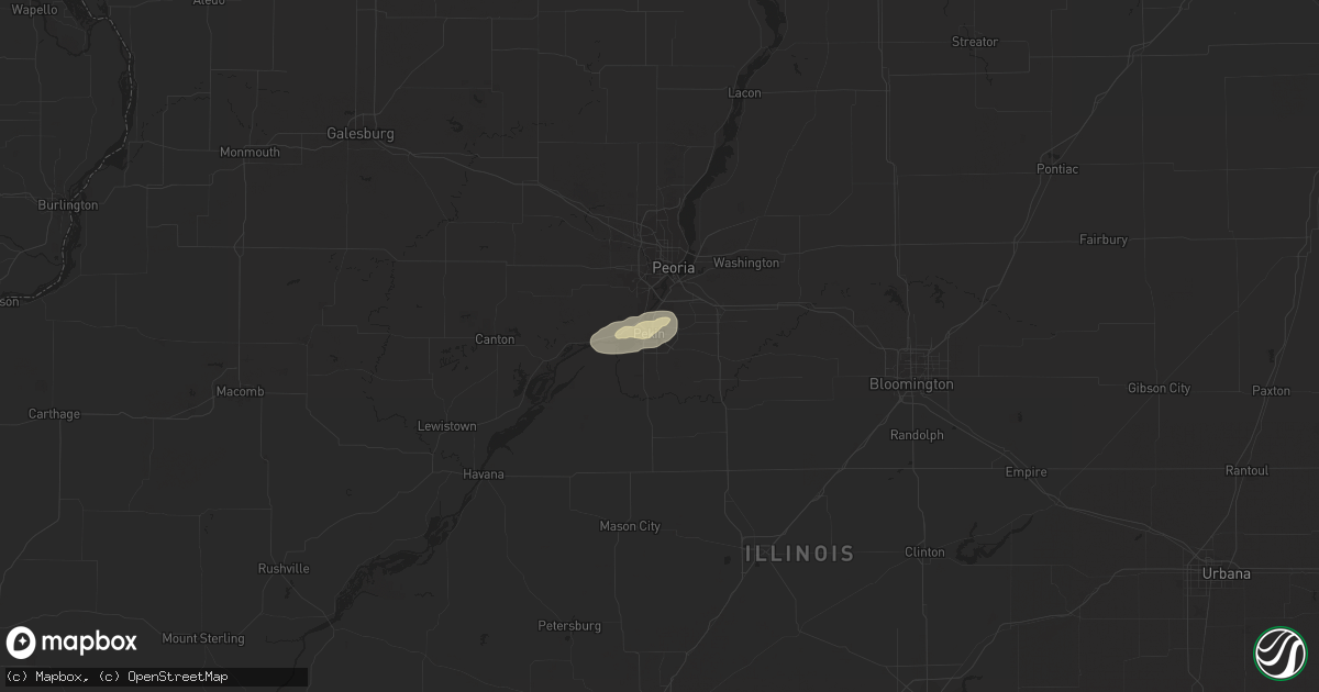 Hail map in Pekin, IL on August 24, 2016