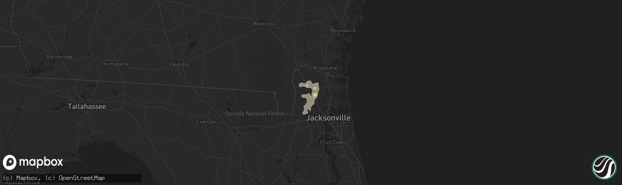 Hail map in Callahan, FL on August 24, 2017