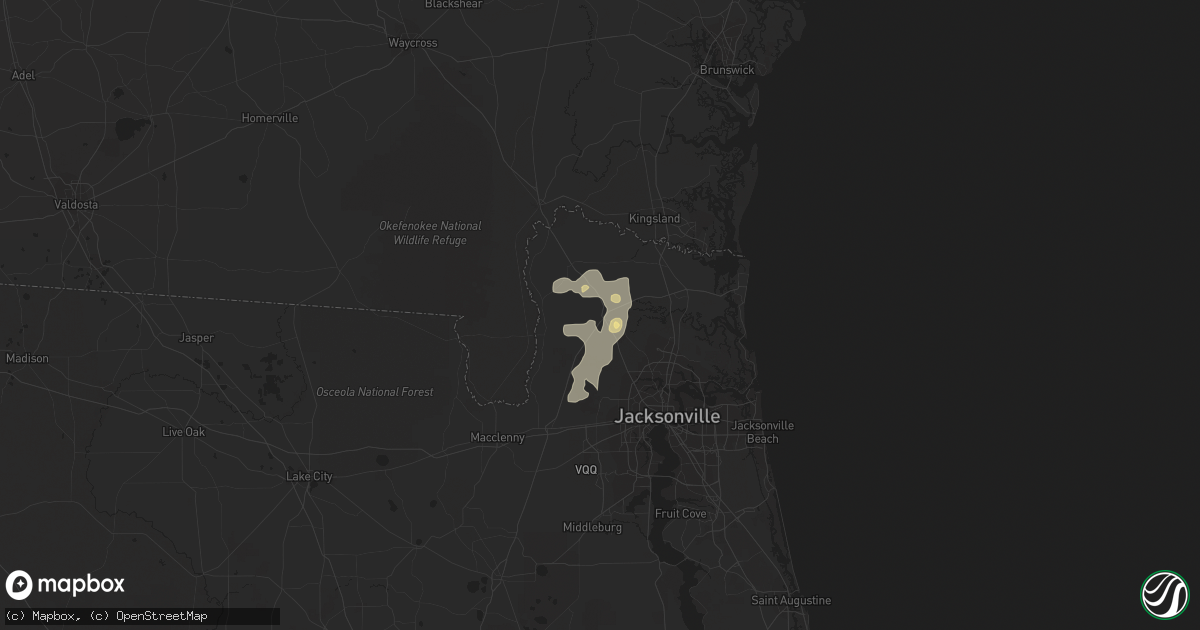 Hail map in Callahan, FL on August 24, 2017