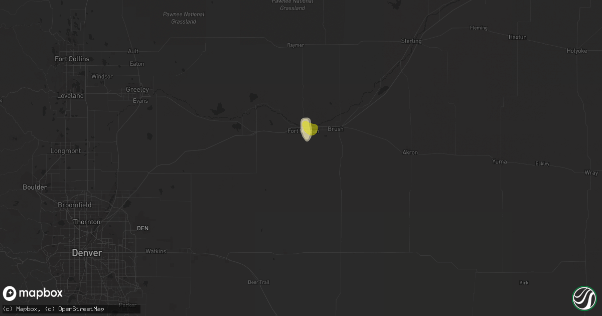 Hail map in Fort Morgan, CO on August 24, 2017