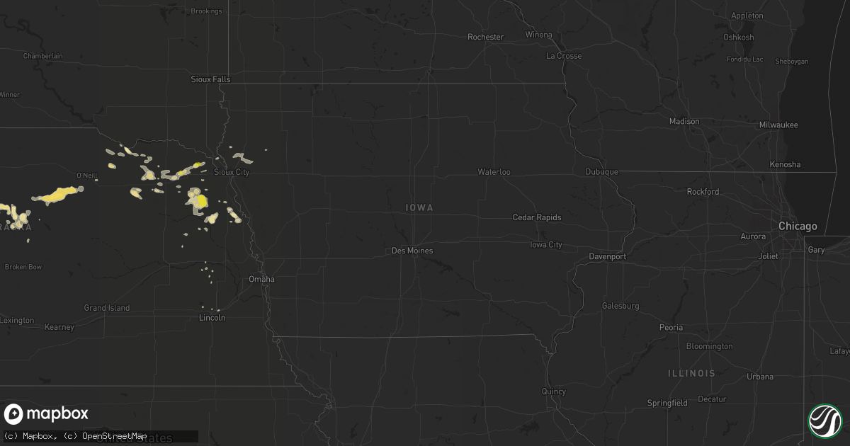 Hail map in Iowa on August 24, 2017