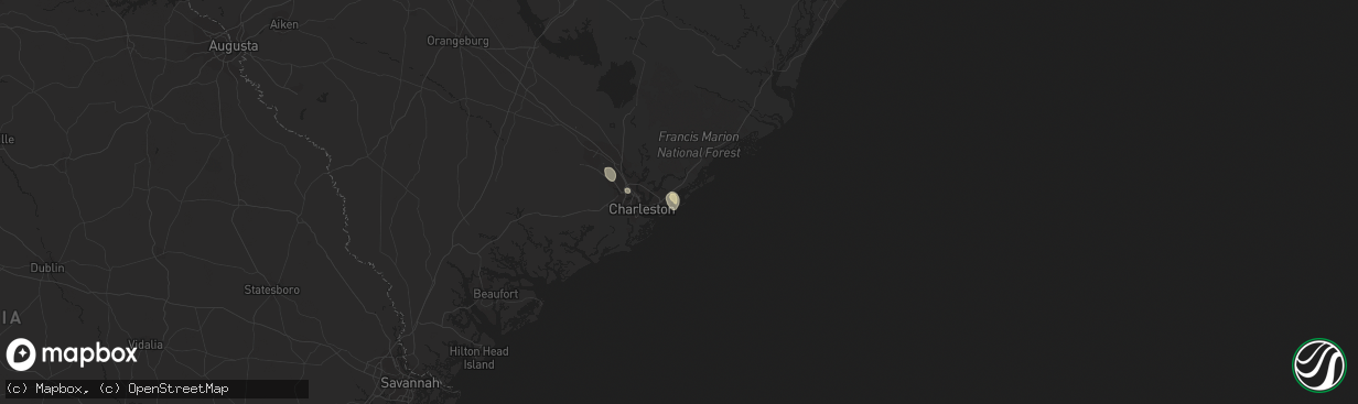 Hail map in Isle Of Palms, SC on August 24, 2017