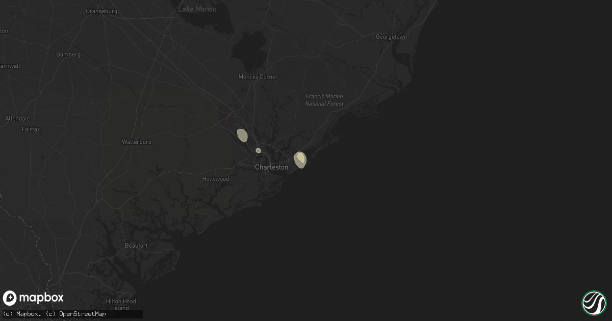 Hail map in Isle Of Palms, SC on August 24, 2017