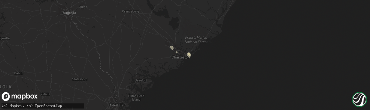 Hail map in Mount Pleasant, SC on August 24, 2017