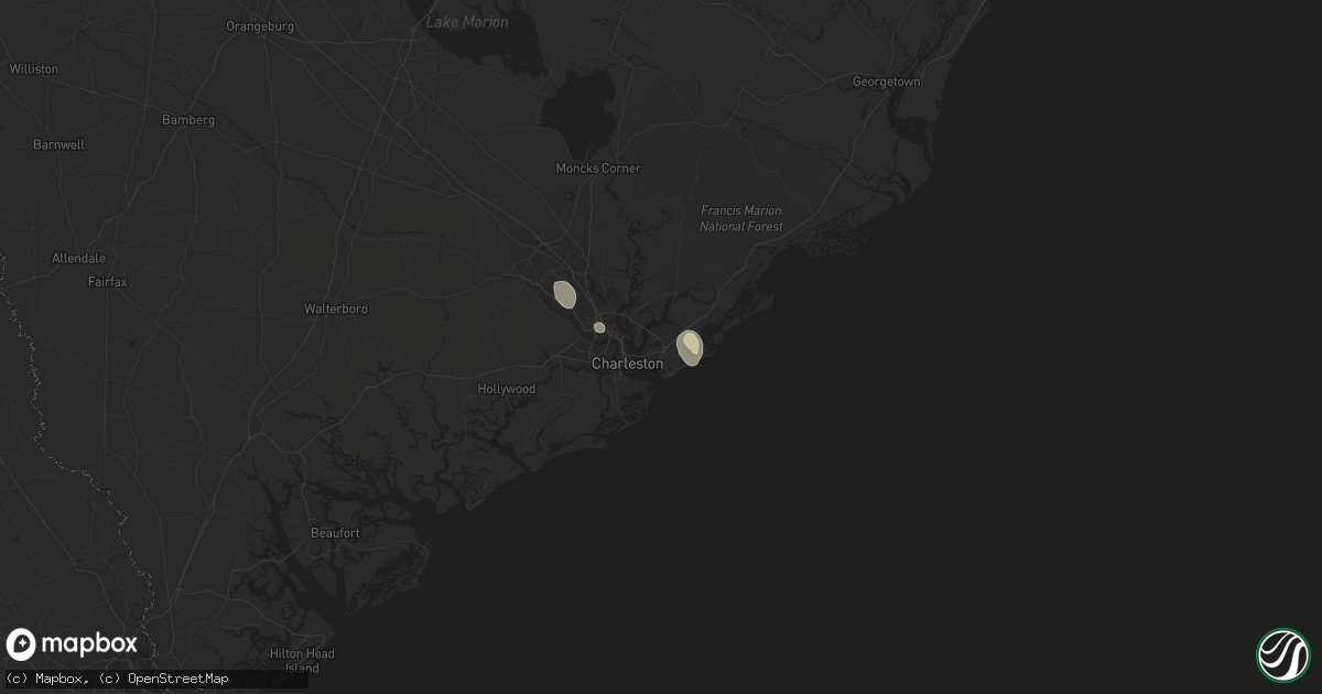 Hail map in Mount Pleasant, SC on August 24, 2017