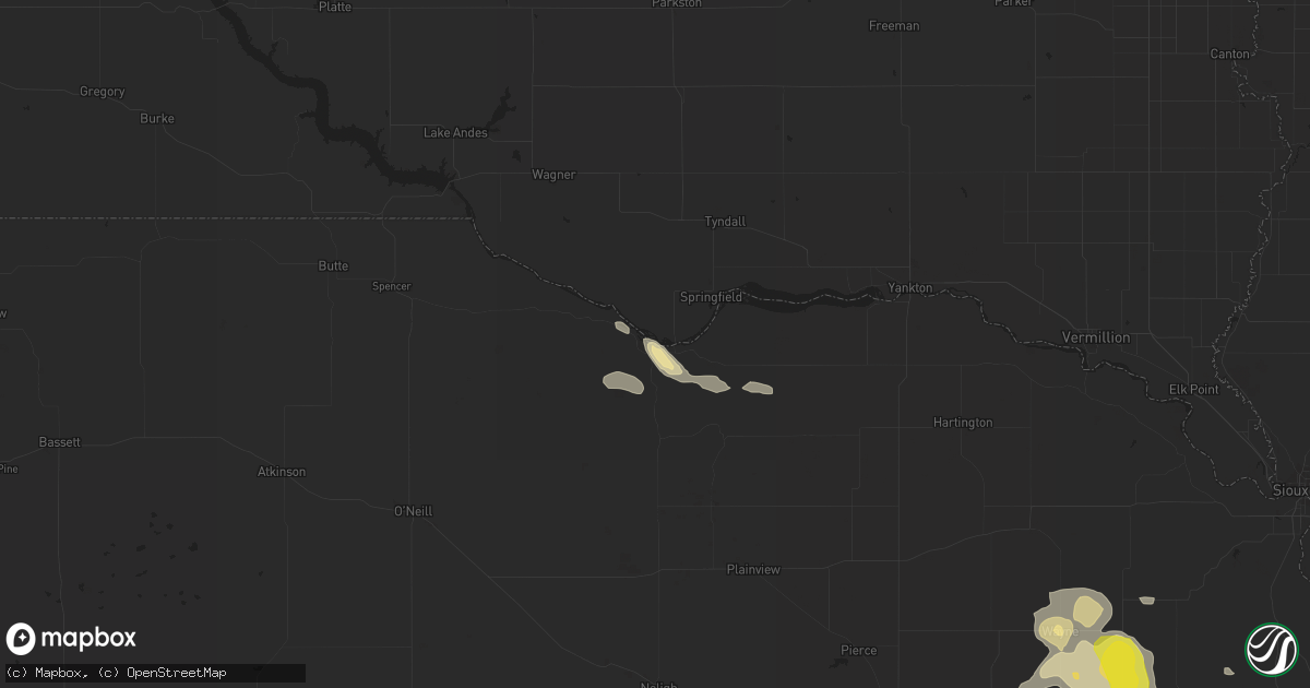 Hail map in Niobrara, NE on August 24, 2017