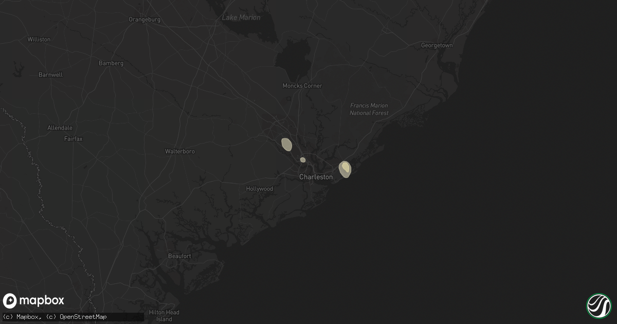 Hail map in North Charleston, SC on August 24, 2017