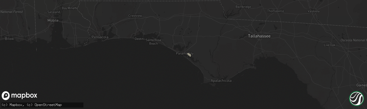 Hail map in Panama City, FL on August 24, 2017