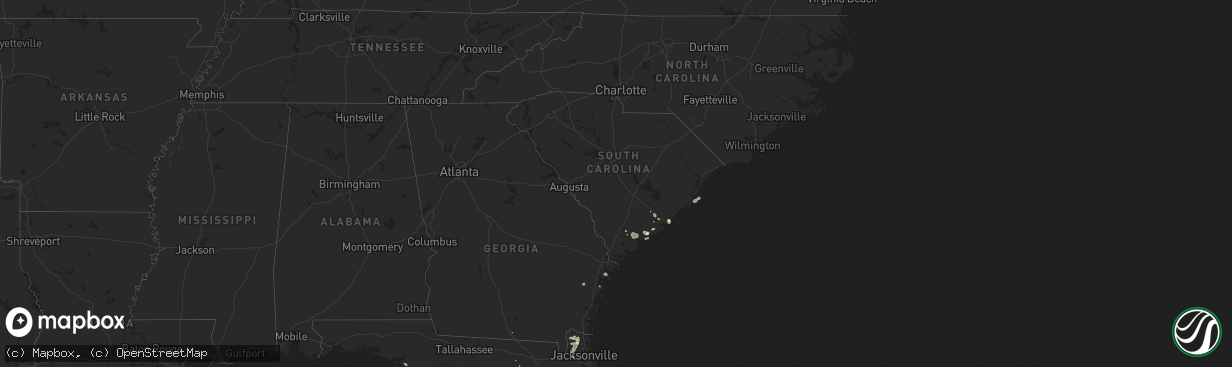 Hail map in South Carolina on August 24, 2017