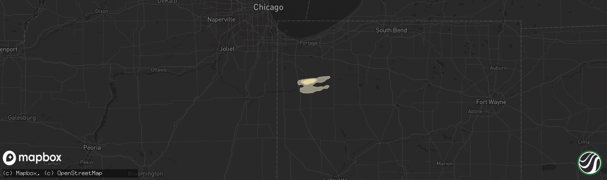 Hail map in Demotte, IN on August 24, 2018