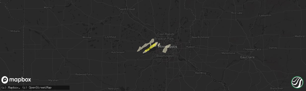 Hail map in Long Lake, MN on August 24, 2018