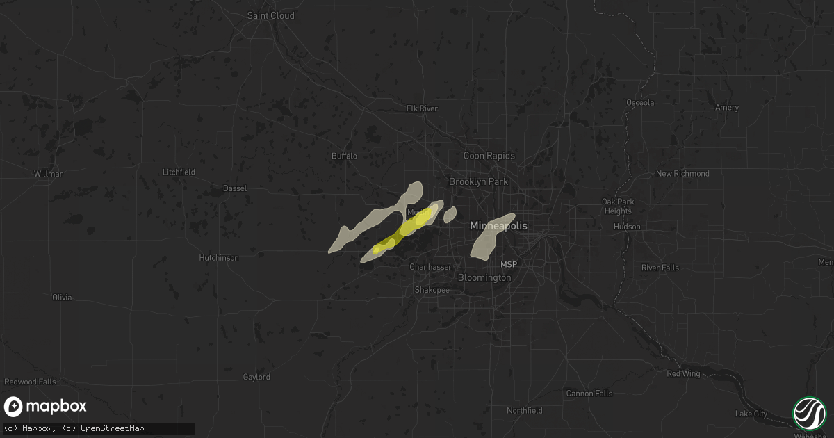 Hail map in Long Lake, MN on August 24, 2018