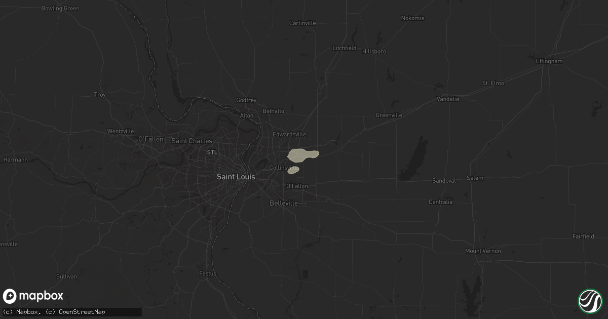 Hail map in Troy, IL on August 24, 2018