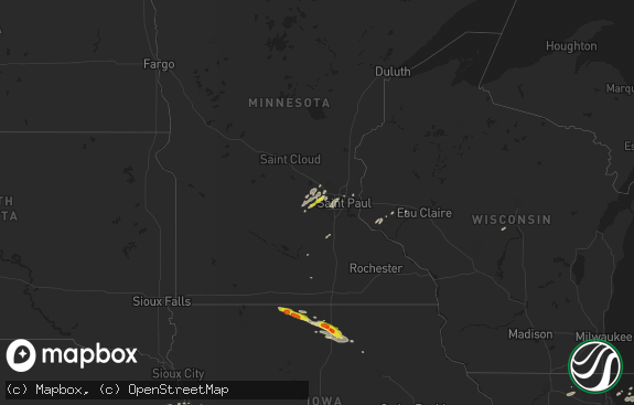 Hail map preview on 08-24-2018