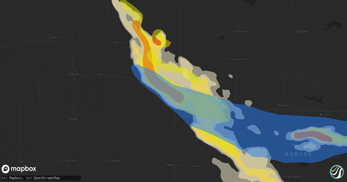 Hail map in Wakeeney, KS on August 24, 2019