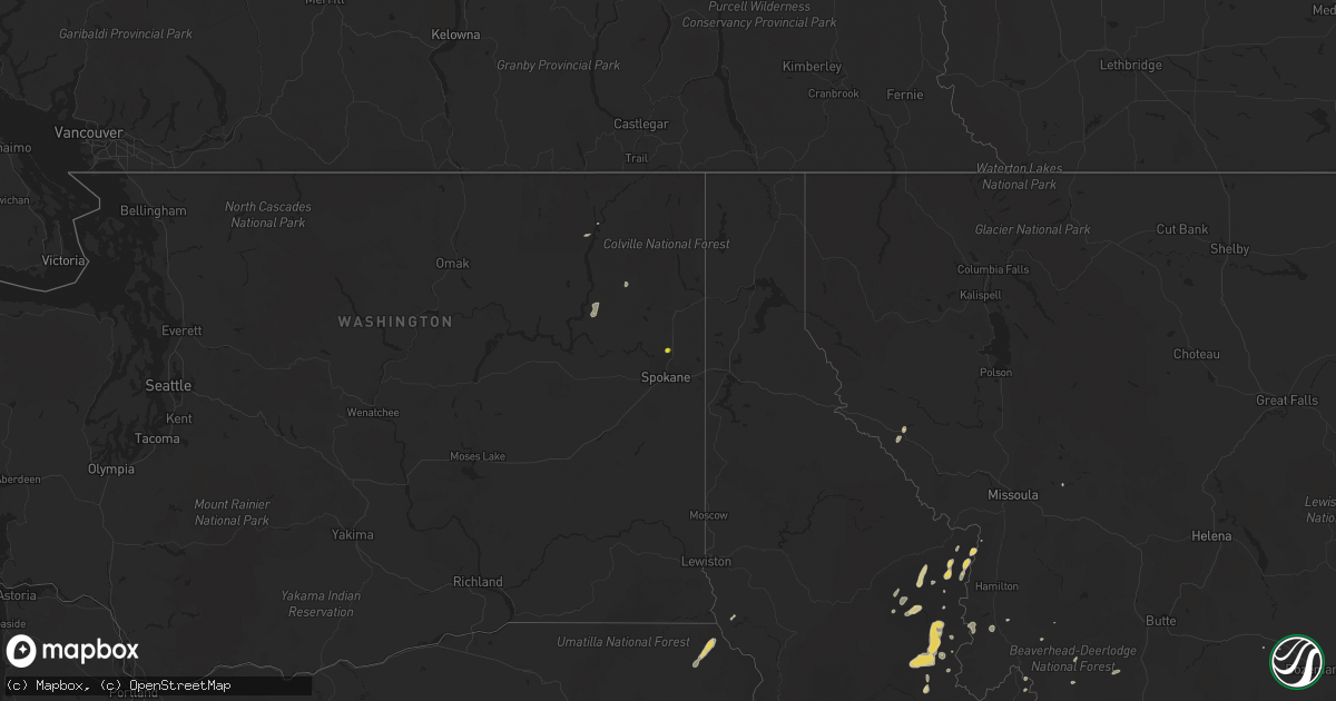 Hail map on August 24, 2022