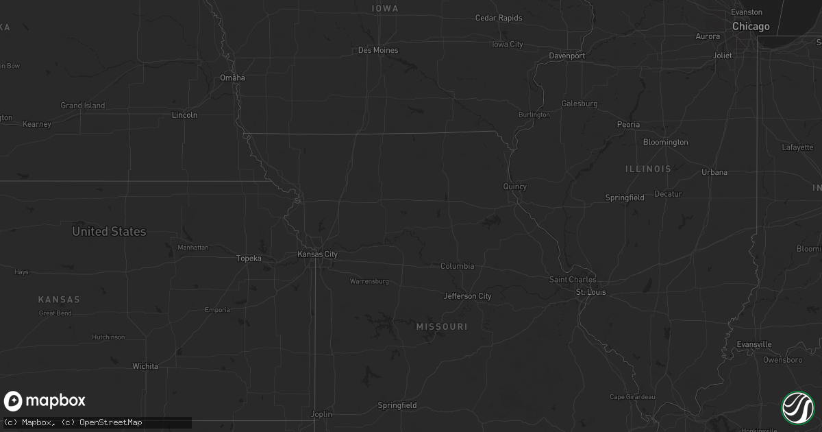 Hail map in Arkansas on August 24, 2023