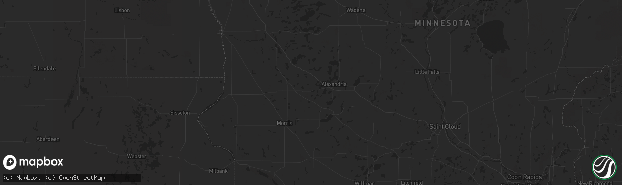 Hail map in Black Hawk, SD on August 24, 2023