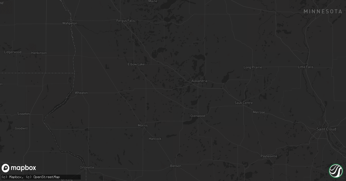 Hail map in Bottineau, ND on August 24, 2023