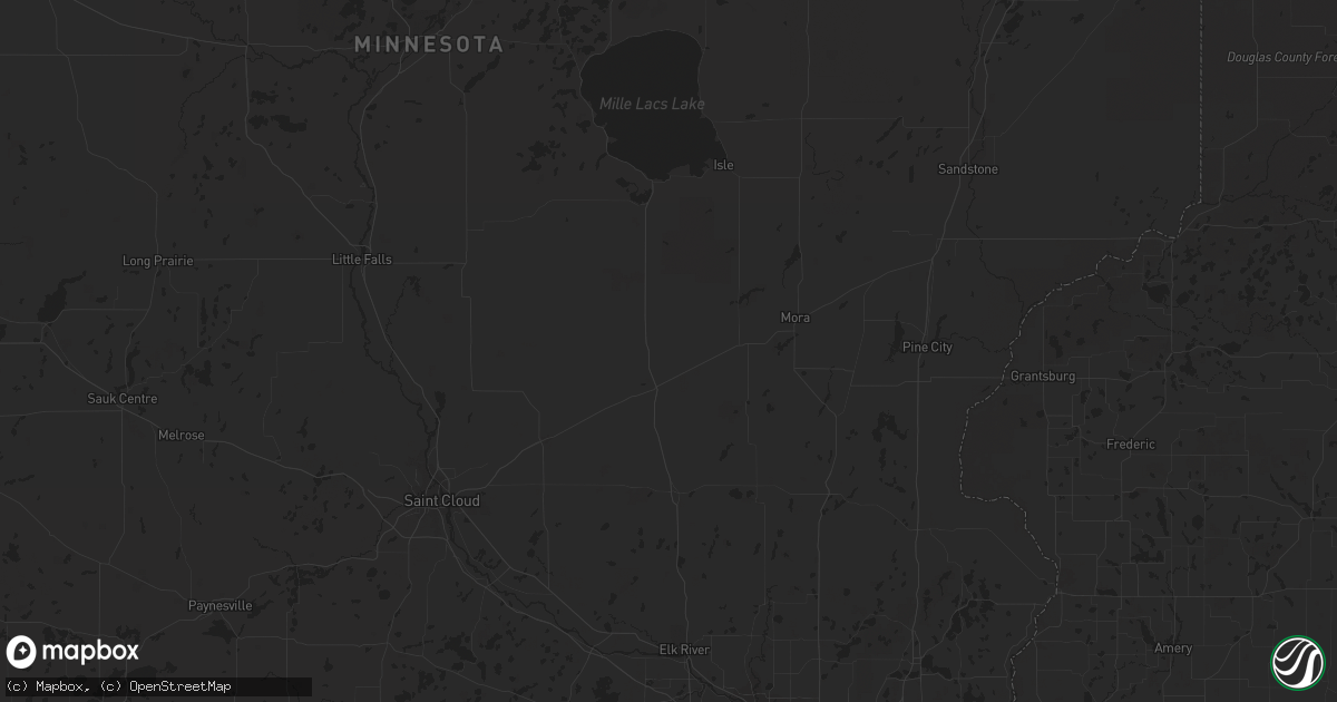 Hail map in Clio, MI on August 24, 2023