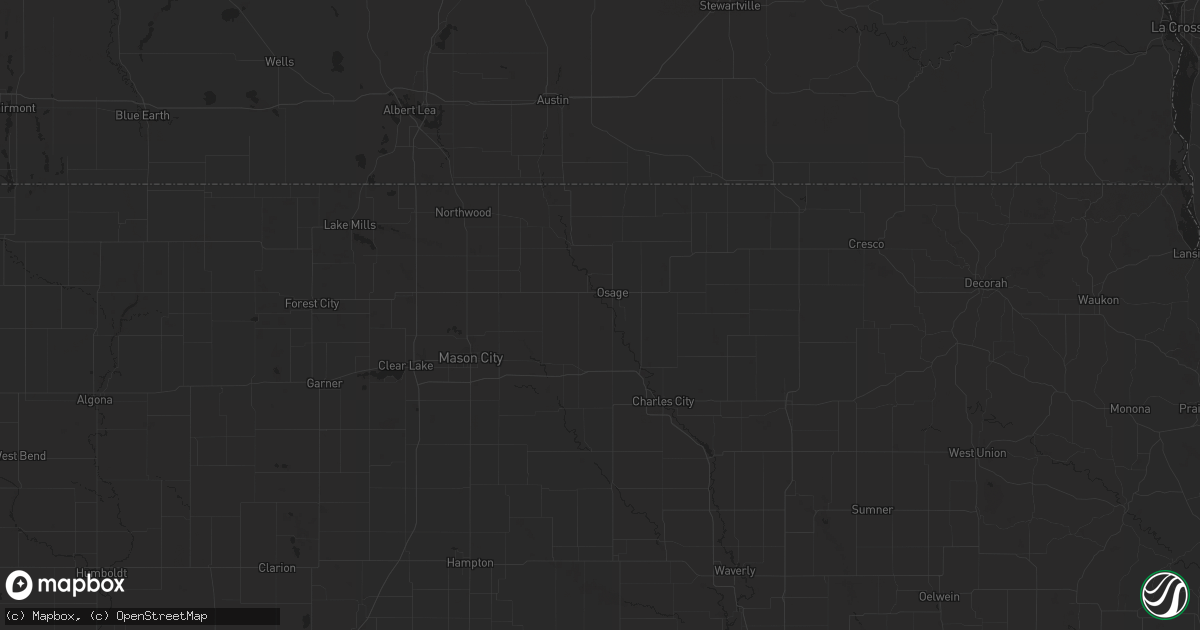 Hail map in Surrey, ND on August 24, 2023