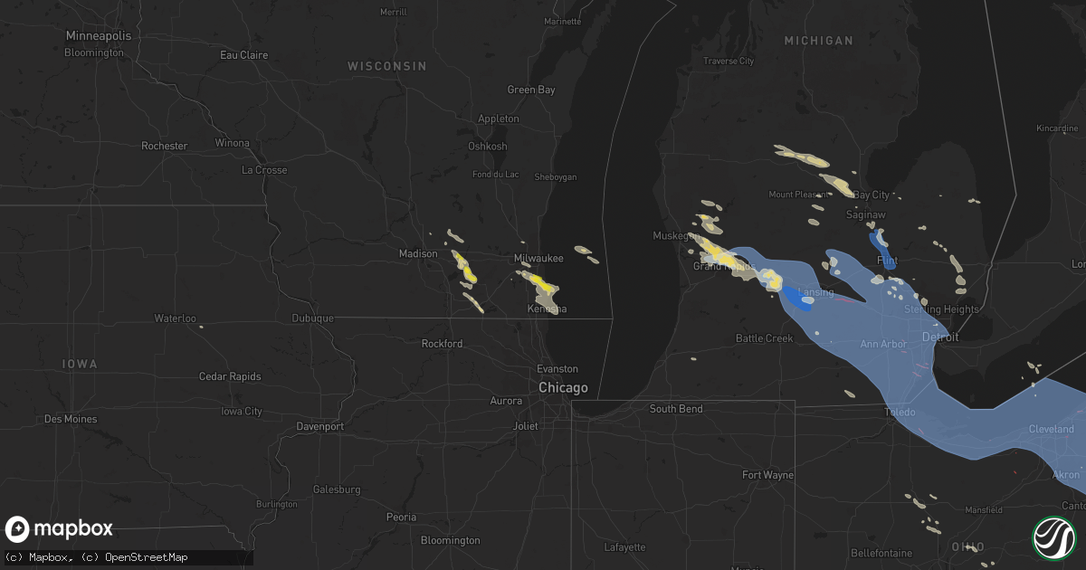 Hail map on August 24, 2023