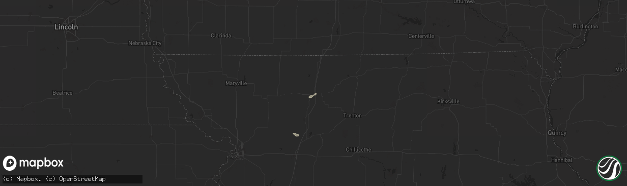 Hail map in Bethany, MO on August 24, 2024