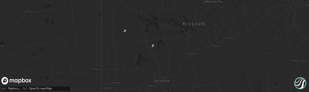 Hail map in Flemington, MO on August 24, 2024