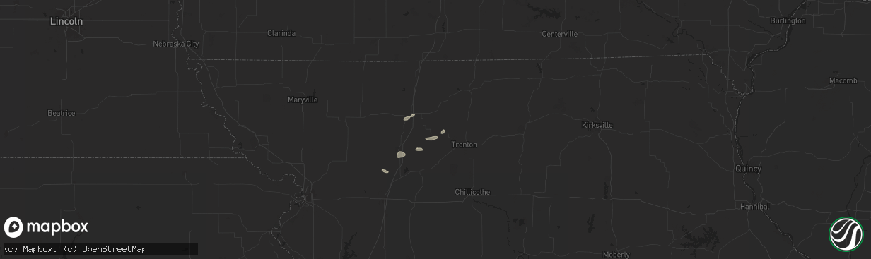 Hail map in Gilman City, MO on August 24, 2024