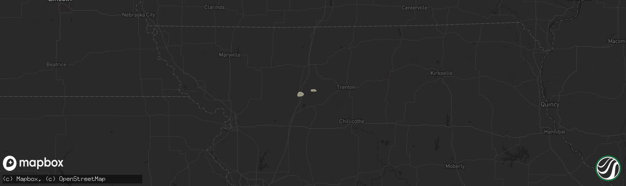 Hail map in Jameson, MO on August 24, 2024