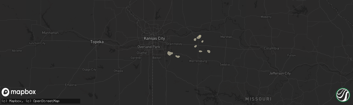 Hail map in Lone Jack, MO on August 24, 2024