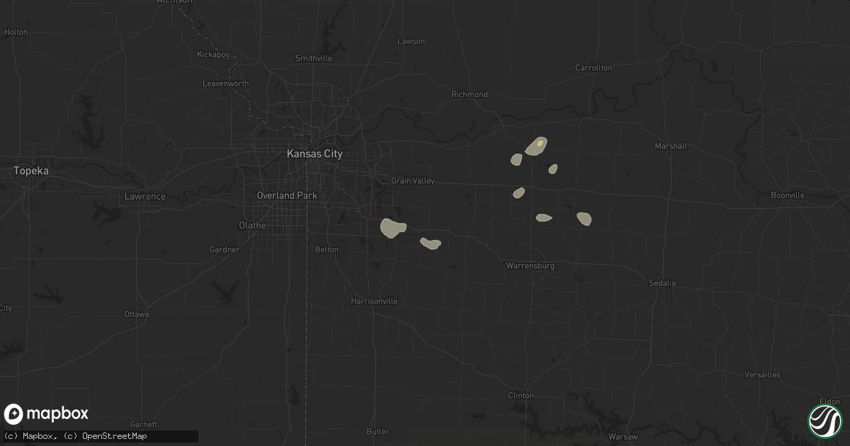 Hail map in Lone Jack, MO on August 24, 2024