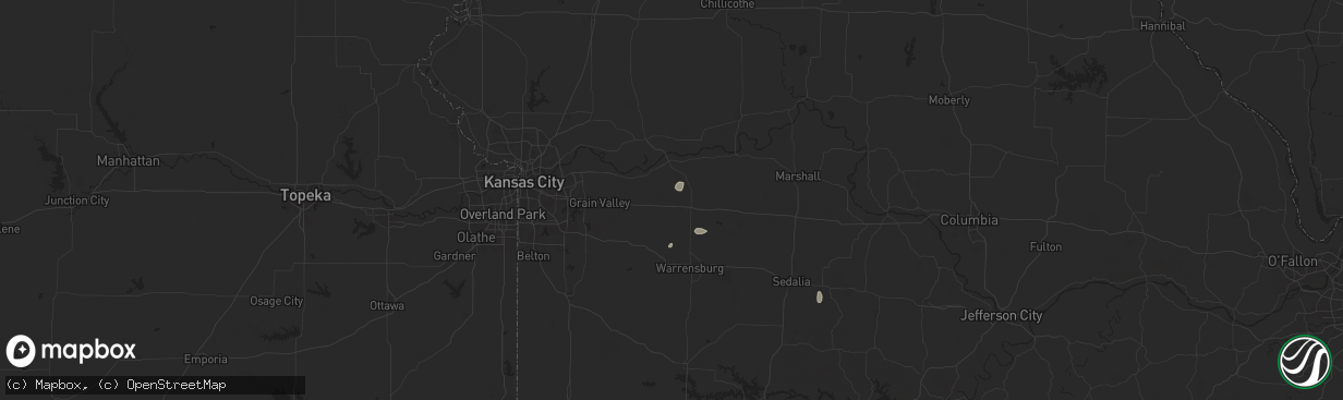 Hail map in Mayview, MO on August 24, 2024