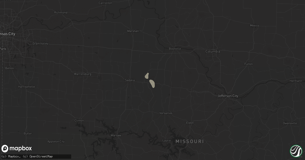 Hail map in Otterville, MO on August 24, 2024